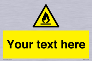 Custom flammable sign